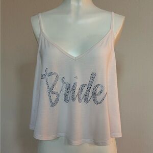Victoria's Secret White 'Bride' Rhinestone Cami